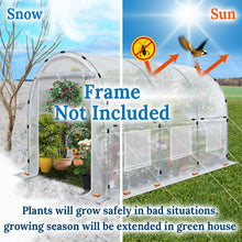 Load image into Gallery viewer, Greenhouse Replacement Cover Larger Walk in Outdoor Plant Gardening Greenhouse (12&#39; X 7&#39; X 7&#39;)
