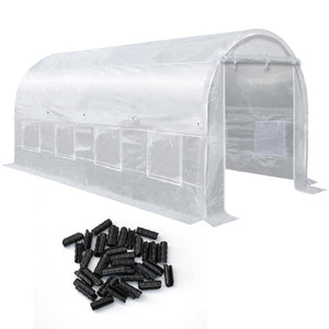 Greenhouse Replacement Cover Larger Walk in Outdoor Plant Gardening Greenhouse   16' X 7' X 7.2'