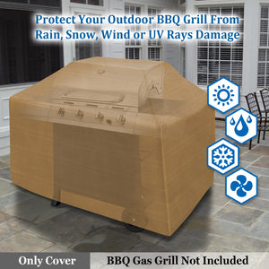 PE Waterproof Cart Outdoor Patio Gas Grill BBQ Protector Cover
