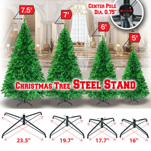 Steel Base Stand for Christmas Tree 5/6/7/7.5ft Xmas Green