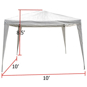 STRONG CAMEL 10'x10'  Beach Canopy POP UP Wedding Party Tent Folding Gazebo  W/Carry Bag-White