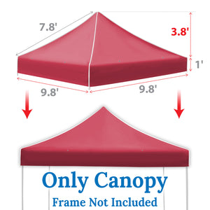 Ez pop Up Instant Canopy 10'X10' Replacement Top Gazebo EZ Canopy Cover