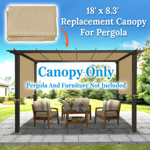 Replacement Canopy Top Cover for Pergola Gazebo Structure Sunshade