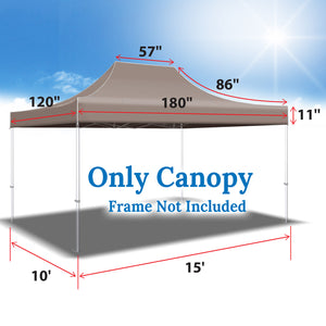 10'x15' Replacement Canopy Pop Up Tent for American Style Gazebo Polyester Cover