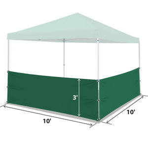 10x3'Half Walls Two Half Sidewalls for Pop Up Tent Gazebo Shelter w/Ball bungees