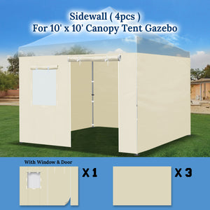 9.8x6.54' Sidewall ONLY with Zipper Door For 10'x10' Pop Up Canopy Party Tent