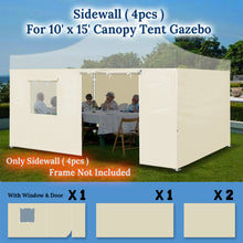 Load image into Gallery viewer, 14.8x6.54&#39; Sidewall ONLY with Zipper Door For 10&#39;x15&#39; Pop Up Canopy Party Tent
