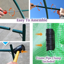 Load image into Gallery viewer, Walk in Outdoor Plant Gardening Hot Greenhouse, w/Frame Pipe Clamps (12ft x 7ft x 7ft)
