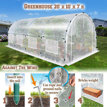 Load image into Gallery viewer, Outdoor Green House Walk in Garden Greenhouse Gazebo Plant House (20&#39;X10&#39;X7&#39;)
