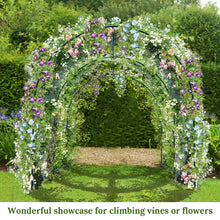 Load image into Gallery viewer, 16.4&#39;x7&#39;x7.2&#39; Garden Support Frame Climbing Plant Arch Arbor for Flowers/Fruits/Vegetables

