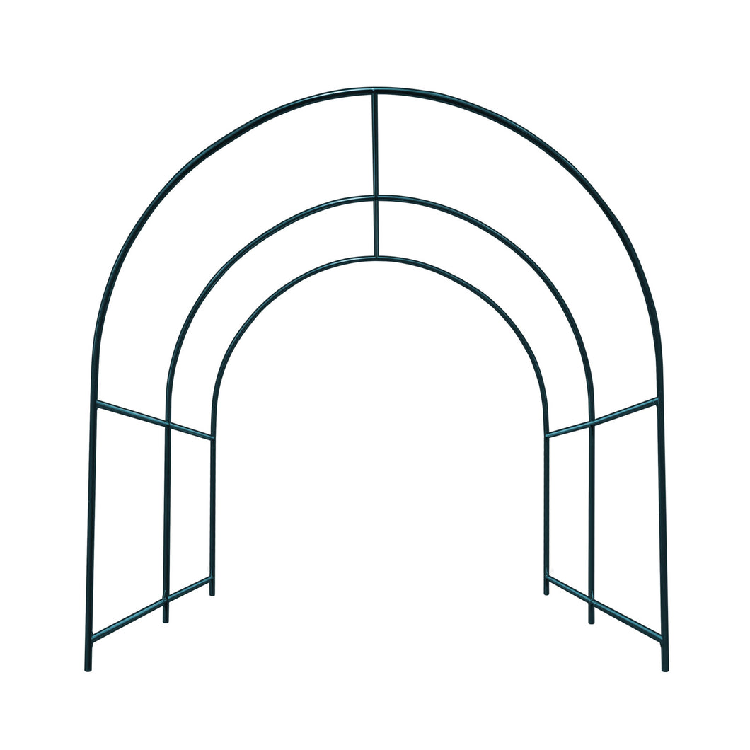 6.5'x7'x7.2' Garden Support  Frame Climbing Plant Arch Arbor for Flowers/Fruits/Vegetables