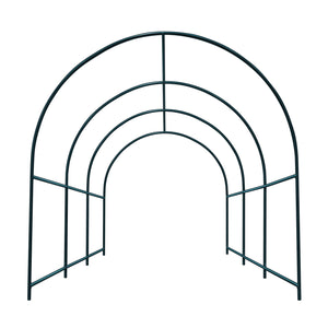 9.8'x7'x7.2' Garden Support  Frame Climbing Plant Arch Arbor for Flowers/Fruits/Vegetables