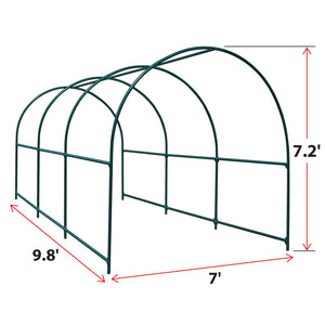 9.8'x7'x7.2' Garden Support  Frame Climbing Plant Arch Arbor for Flowers/Fruits/Vegetables