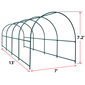 13'x7'x7.2' Garden Support Frame Climbing Plant Arch Arbor for Flowers/Fruits/Vegetables