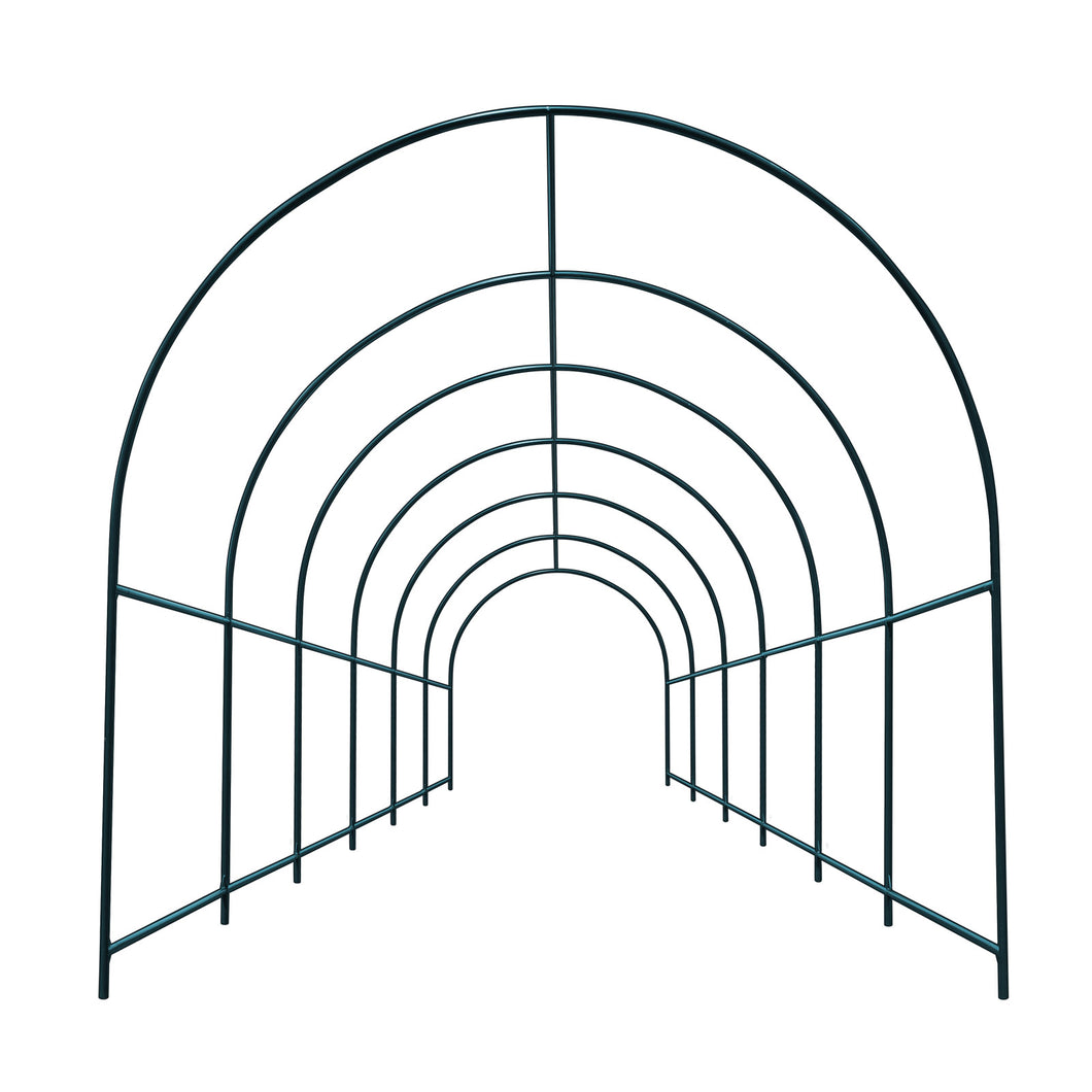 19.6'x7'x7.2' Garden Support Frame Climbing Plant Arch Arbor for Flowers/Fruits/Vegetables