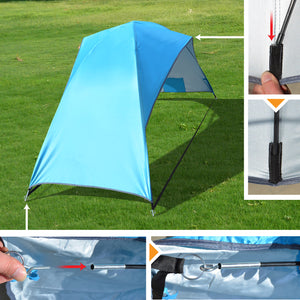 STRONG CAMEL Sun Shade Portable Beach Tent Shelter Outdoor Hiking Travel Camping Napping