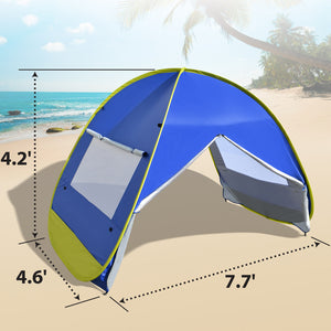 STRONG CAMEL Instant Pop Up Canopy Family Sports Beach Tent Sun Shelter 7.7'x4.6'x4.3'H