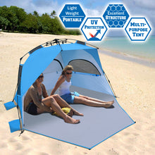 Load image into Gallery viewer, STRONG CAMEL Outdoor Easy Up Beach Tent Instant Canopy Automatic Camping UV Sun Shelter Relax
