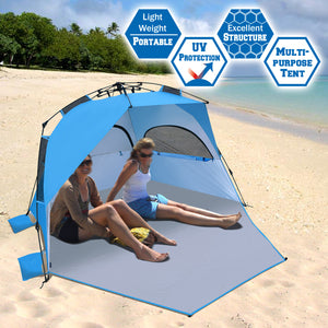sun tent for beach STRONG CAMEL Outdoor Easy Up Beach Tent Instant Canopy Automatic Campi – Sunny Outdoor US