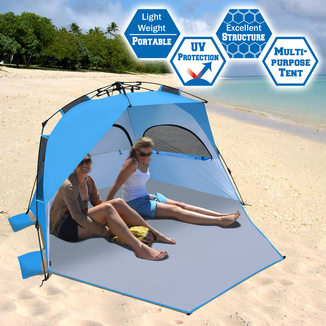 easy up beach tent STRONG CAMEL Outdoor Easy Up Beach Tent Instant Canopy Automatic Camping UV Sun Shelter Relax