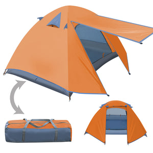 STRONG CAMEL 1-2 Person Double Layer Outdoor Waterproof Canopy Camping Hiking Backpacking Tent