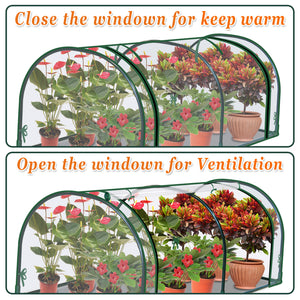 Mini Outdoor Plant Gardening Greenhouse Flower House (PVC, 51" W x 24" D x 19.6" H)