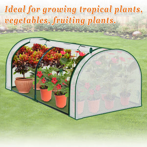 Mini Greenhouse Outdoor Plant Gardening Greenhouse Flower House (PE, 51" W x 24" D x 19.6" H)