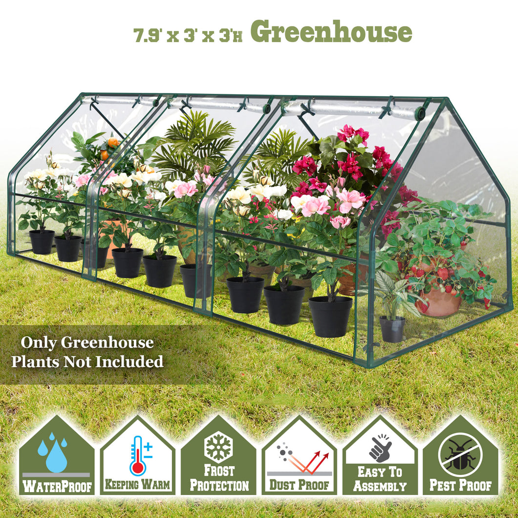 warm house for plants 3x8x3' Portable Mini Gardening Flower House Plants Greenhouse – Sunny Outdoor US