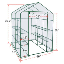 Load image into Gallery viewer, Mini UV Protected Plant Walk-in Greenhouse Outdoor Plant Shelves (56&quot;X56&quot;X76.7&quot;)
