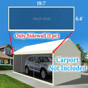 10x20' Carport Mosquito Netting Replacement Sidewall for Canopy Tent