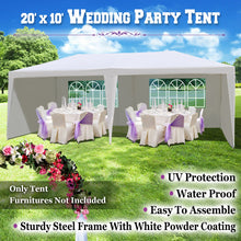 Load image into Gallery viewer, STRONG CAMEL 10x20/30 White Party Canopy Tent  BBQ Gazebo Pavilion  With Side Walls
