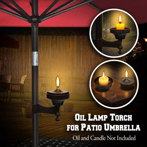Outdoor Citronella Oil Lamp Torch for Umbrella