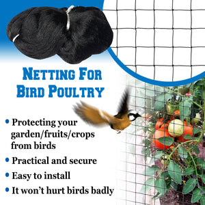 Black Netting Mesh For protecting garden fruits from Bird Poultry