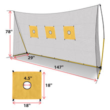 Load image into Gallery viewer, Portable 12&#39;x6&#39; Golf Hitting Net Practice Driving Indoor Outdoor Aids w Carrybag
