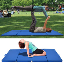 Load image into Gallery viewer, 4 Foldable Folding Panel Gym Gymnastics Exercise Yoga Mat Pad
