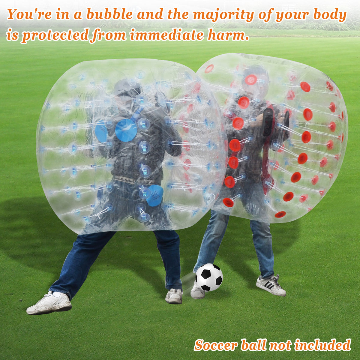 Body Zorb Ball Bumper Inflatable Human Ball Soccer Bubble (Red) – Sunny ...