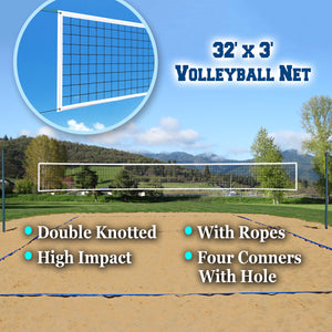 New High Quality Volleyball Net Official Size Beach for Outdoor