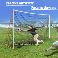 Load image into Gallery viewer, 12&#39; x 6&#39; Portable Sports Soccer practice Straight High impact net&amp;door for Outdoor
