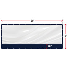 Load image into Gallery viewer, Clear PVC Tarp Sidewall COVER, Heavy Duty Multipurpose Canopy Sheet Cover, Waterproof PVC with Grommets - for Commercial, Residential, Pergola, Porch, Gazebos, Garden
