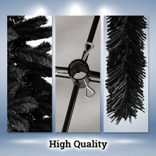Load image into Gallery viewer, 7.5FT Artificial (Black, Red, Pink and White) Christmas Tree Premium Hinged Spruce Full Tree Branch Tips Metal Stand
