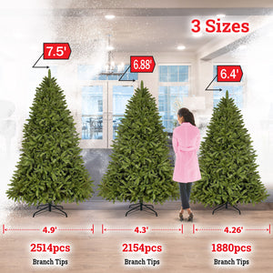 Artificial PVC Christmas Tree Unlit Premium Hinged Spruce Xmas Tree with Solid Metal Stand Perfect for Indoor and Outdoor Holiday Decoration