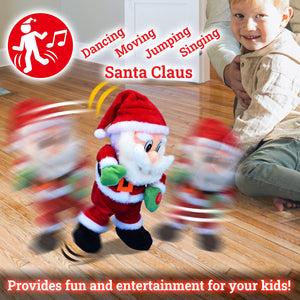 Singing Dancing Electric Santa Claus Toy Xmas Musical Shaking Plush Decorations Gifts for Kids