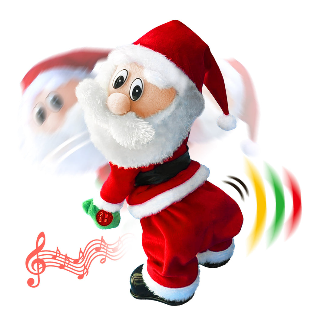 Twerking Musical Christmas Singing and Dancing Toy Electric Shaking Hips Santa Claus Decoration Doll Gift for Kids