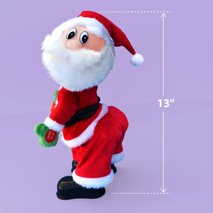 Twerking Musical Christmas Singing and Dancing Toy Electric Shaking Hips Santa Claus Decoration Doll Gift for Kids