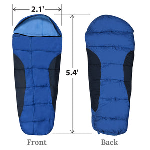 65x25.6 Inch Portable Warm Sleeping Bag for Child and Mummy