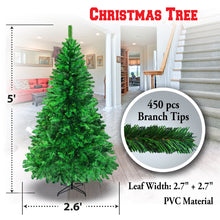 Load image into Gallery viewer, New Christmas Tree 5 ft Tree with Sturdy Metal leg Xmas Full Pine Spruce
