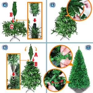 New Christmas Tree 6ft with Sturdy Metal leg Xmas Full Pine Spruce