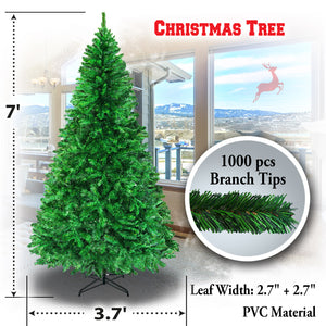New Christmas Tree 7ft with Sturdy Metal leg Xmas Full Pine Spruce