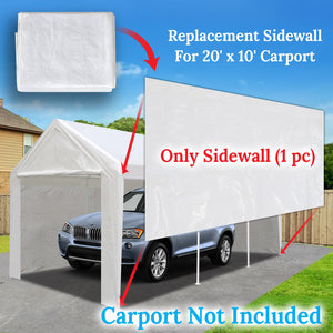 STRONG CAMEL Replacement Sidewall only for 10x20ft Carport Tent Canopy Sidepanel 6.4x19.7ft