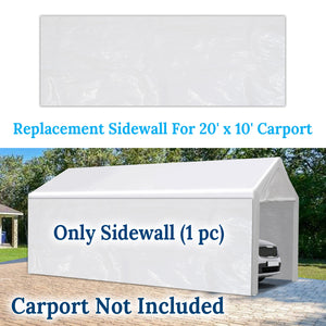 STRONG CAMEL Replacement Sidewall only for 10x20ft Carport Tent Canopy Sidepanel 6.4x19.7ft